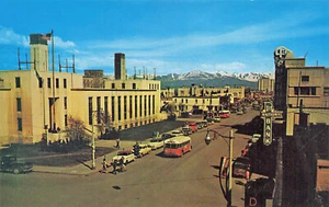 Anchorage AK Forth Avenue Geschäftsstraße alte Autos, Postkarte - Bild 1 von 2