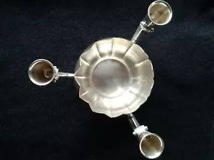 VTG Reed&Barton Silver Plated Candle Holder with Centerpiece Lotus Shaped footed - Picture 1 of 12