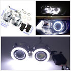 2 X 2.5" Car Headlights HID Xenon Projector Lens H1/H4/H7 Light Guide Angel Eyes
