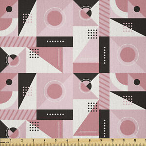 Ambesonne Modern Abstract Microfiber Fabric by The Yard for Arts and Crafts