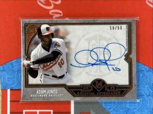 2017 Topps Museum Collection Archival Autographs Copper Adam Jones Auto 50/50