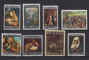 Nouvelle-Zélande années 60 Noël - Christmas lot de 8 timbres oblitérés /TE3513 - Picture 1 of 1