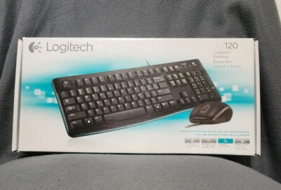 LOGICTECH MK120 WIRED USB KEYBOARD AND MOUSE - Image 1 of 4