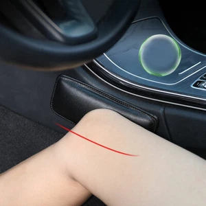 2PCS Leather Car Interior Leg Cushion Knee Pad Pillows Thigh Support Accessories - Bild 1 von 14