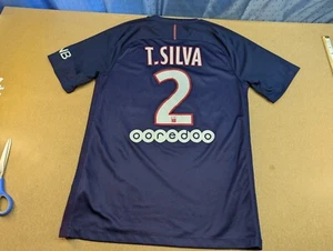 Nike PSG Thiago Silva Mens Football Jersey 2016-2017 Size Small Home - Picture 1 of 16