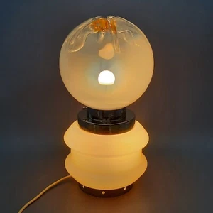 Murano Glass Table Lamp Mazzega Design Space Age Vintage 1970 - Picture 1 of 17