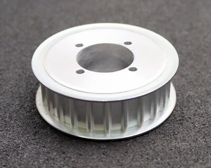 DUERR Aluminium Zahnriemenscheibe toothed pulley beidseitige Bordscheibe AT10-24 - Picture 1 of 8