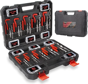 TAILUG Thread Repair Kit, 261-Piece HSS Drill Helicoil Repair Kit SAE & Metric 1 - Picture 1 of 12