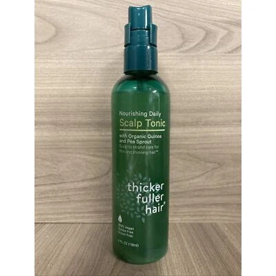 Thicker Fuller Hair Nourishing Daily Scalp Tonic Thinning Hair Vegan 4oz - Image 1 of 4