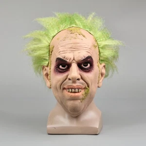 Hallloween Beetlejuice The Gothic Clown Masks Scary Joker Masquerade Mask Props - Picture 1 of 12