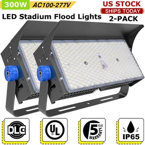 2 Pack LED Stadium Flood Lights, 39000LM Super Bright LED Arena Lights 100-277V - Picture 1 of 12