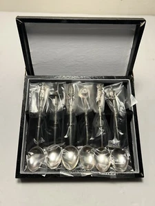 Set Of 6 ASAHI SHOTEN Silver Spoons Cocktail Tea Japan 3.75” - Picture 1 of 15