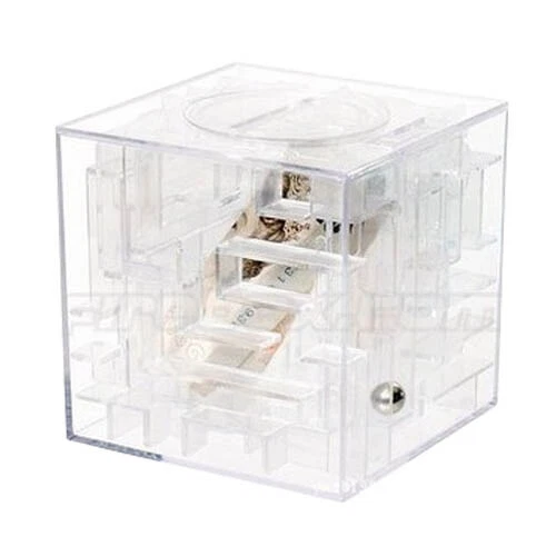 Money Maze Coin Box Puzzle Gift Prize Saving Bank Coin Bank Money Geek Gadgets - Image 1 of 4