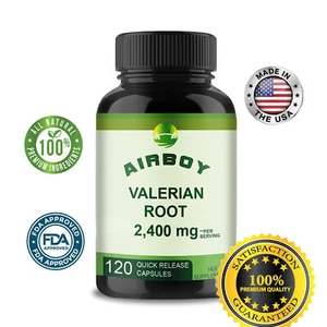 Valerian Root 2400mg - Sleep Aid, Relax, Stress & Anxiety Relief,Highest Potency - Picture 1 of 12