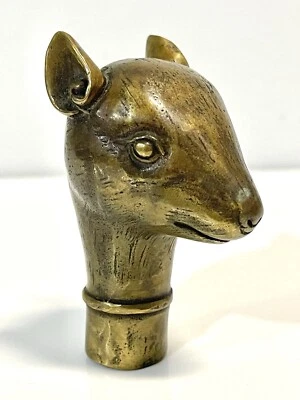 Bastón de ardilla de bronce vintage mango superior Foto 1 de 4