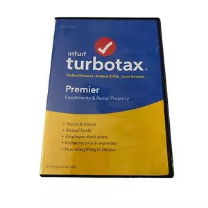 2018 Pre owned Intuit TurboTax Premier Federal State Tax Software CD Windows Mac - Picture 1 of 7