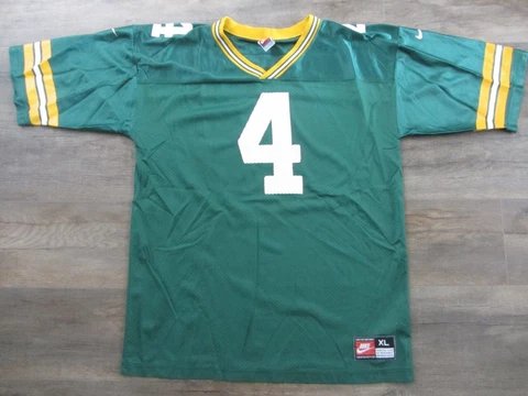 Green Bay Packers Brett Favre Nike NFL Football Jersey XL Vintage Team Green ! Cover