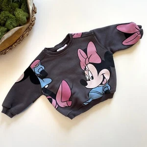 • Zara X Disney Minnie Mouse Boxy Fit Sweatshirt • 6-9m - Picture 1 of 4
