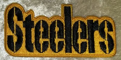 Pittsburgh Steelers 3" Name Iron On Embroidered Patch ~ Free Tracking!