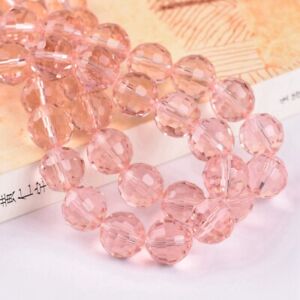 Round Disco Ball 6mm 8mm 10mm 12mm 96 Facets Faceted Crystal Glass Loose Beads