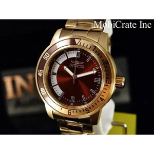 NEW Invicta Men's 45mm RACER Specialty Quartz BROWN DIAL Gold Tone SS Watch - Picture 1 of 10