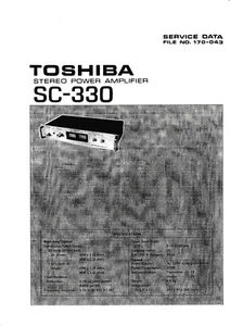 Manuale di assistenza per Toshiba SC-330 - Foto 1 di 1