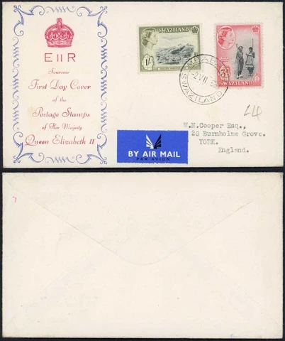 Swaziland 1956 FDC Cover