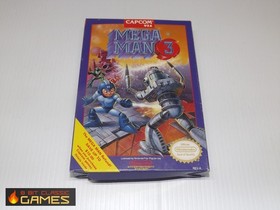 Mega Man 3 - WORN COMPLETE BOX  - NINTENDO NES - 26a