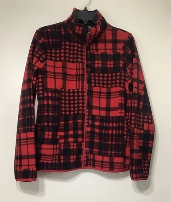 Lauren Ralph Lauren женщин размер средний молнии красный и черный флисовая куртка - Изображение 1 из 4