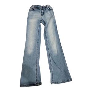 Cat & Jack Bootcut Super Stretch Girl's Jeans Size 12 Cotton Rayon Medium Wash - Picture 1 of 7