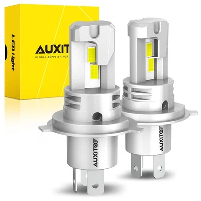 AUXITO 2X H4/9003/HB2 LED Bulbs M6 Series Dual Hi/Low Xenon White 6500K 80000LM - Image 1 of 4