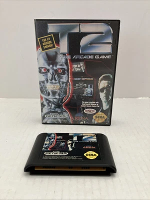 T2 The Arcade Game Sega Genesis Terminator 2 NO Manual -Tested Works- - Image 1 of 4