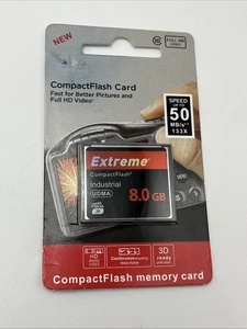 Extreme Compact Flash Memory Card  8 GB New Sealed Speed up to 50 MB/s 133x - Picture 1 of 3
