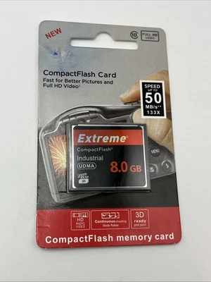 Extreme Compact Flash Memory Card  8 GB New Sealed Speed up to 50 MB/s 133x - Image 1 of 3