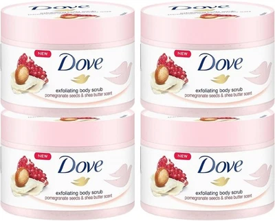 Dove Body Scrub Pomegranate Seeds & Shea Butter 4 x 225ml - Image 1 of 4