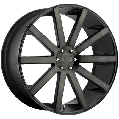 Dub S121 Shot Calla 24x10 6x5.5" +20mm Black/Tint Wheel Rim 24" Inch Foto 1 de 4