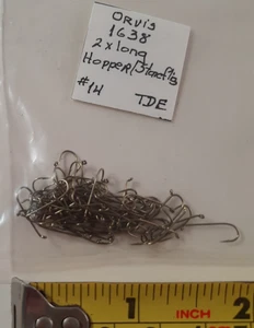 81 Orvis #1638 talla 14 ganchos tolva ninfa mosca seca ganchos para atar código 41 - Imagen 1 de 2