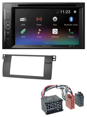 Pioneer Bluetooth MP3 USB 2DIN DAB DVD Autoradio für BMW 3er E46 mit großem Navi - Bild 1 von 4