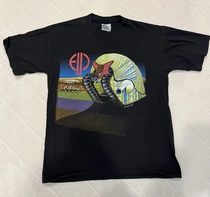 Emerson, Lake & Palmer Tarkus T shirt Black Crew Neck VTG 1990s ELP Tarkus 199 - Picture 1 of 6