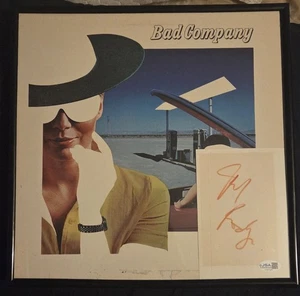 Paul Rodgers Signed Notecard With Bad Company Desolation Angels Vinyl JSA COA - Picture 1 of 3