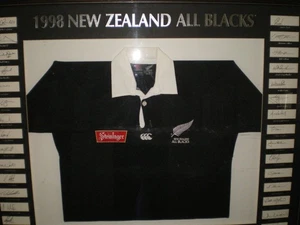 RARE 1998 New Zealand ALL BLACKS Insignia LE Canterbury Jersey Signed Jonah Lomu - Bild 1 von 21