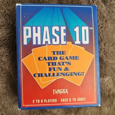 Vintage 1992 Phase 10 Card Game That's Fun & Challenging Fundex COMPLETE - Image 1 of 3