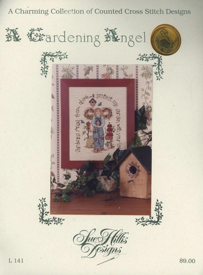Sue Hillis Designs Gardening Angel Charms Counted Cross Stitch Pattern - Image 1 of 1