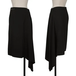Y's Wool Gaba Asymmetry Wrap Skirt Size 3(K-162327) - Picture 1 of 12