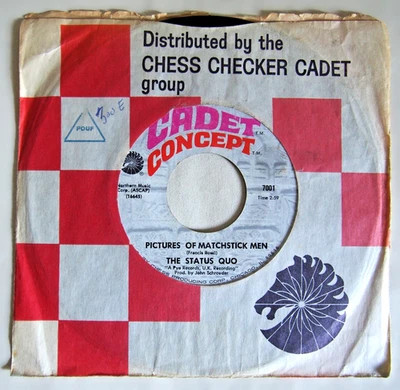 STATUS QUO / PICTURES OF MATCHSTICK MEN / ORIG US CHESS CADET 7" SINGLE / 1968 - Image 1 of 3