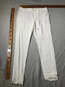 Vince Pants Womens Small Ivory Beige Lightweight Quiet Luxury Drawstring Lounge - Picture 1 of 12