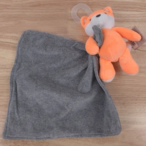 Carter's Fox Lovey orange hält grau Sicherheitsdecke Rassel Plüsch NEU Neu mit Etikett - Bild 1 von 10
