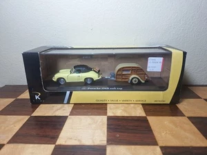 K-Line Kruisers Porsche 356B Soft Top W/Camper NIB 1:43 Scale - Picture 1 of 10