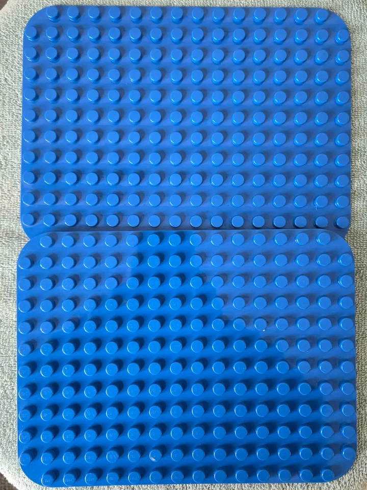 Set of 2 LEGO Duplo 6851 Baseplate Blue - image 1 of 4