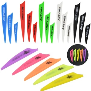 100pcs Pfeilfedern 2/3/4 Zoll Kunststoff-Vane Befiederung Bogenschießen Ziel DIY - Picture 1 of 26